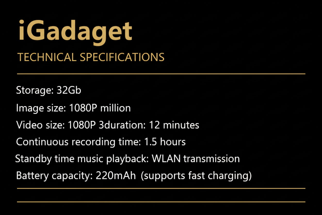 AI Camera Smart Glasses — HD Video & Spraakbesturing