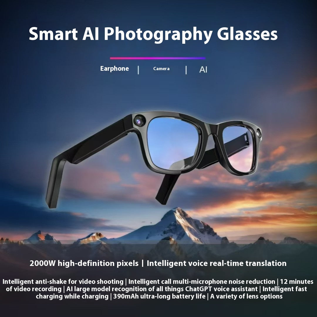 AI Camera Smart Glasses — HD Video & Spraakbesturing
